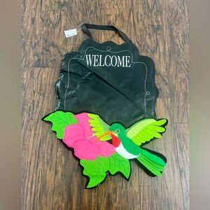 Evergreen Enterprises felt and vinyl door hanging hummingbird sign